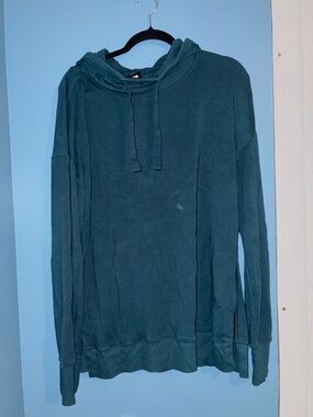 Active Life Teal Hooded Pullover Sweatshirt